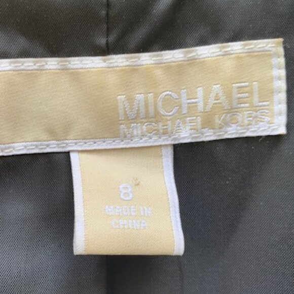 Michael Kors Blazer Size 8 Black Classic Ruched Sleeves - Picture 9 of 11